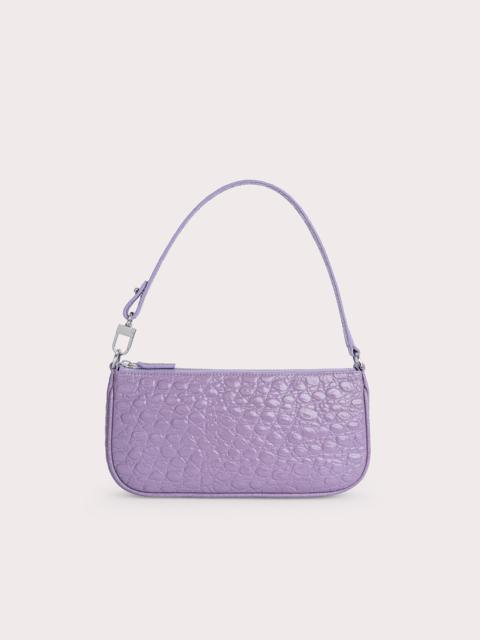 Rachel Purple Haze Circular Croco Embossed Leather