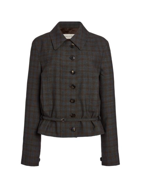 Dries Van Noten Valena Checked Wool Jacket