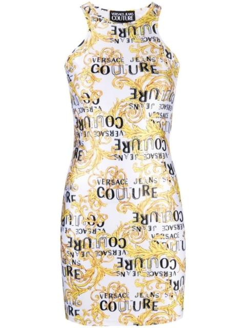 VERSACE JEANS COUTURE logo-print sleeveless minidress