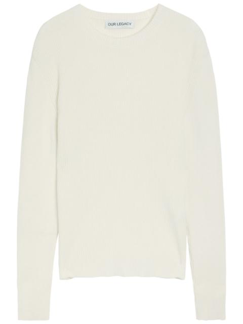 Our Legacy Our Legacy Compact Rib-knit Silk top