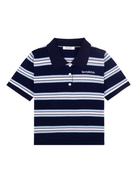 Sporty & Rich striped polo shirt