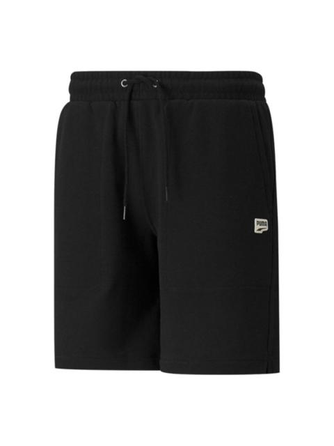 PUMA PUMA Downtown Shorts Tr Embroidered Logo Drawstring Sports Black 533043-01