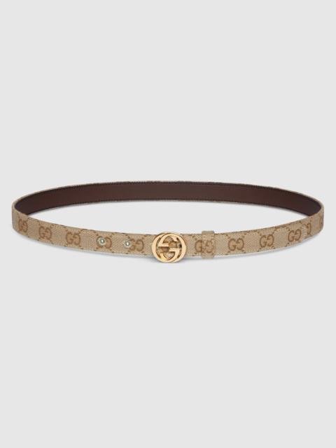 GUCCI Thin belt with Interlocking G buckle