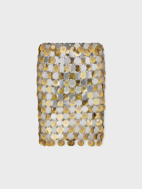 Paco Rabanne GOLD AND SILVER SPARKLE SKIRT