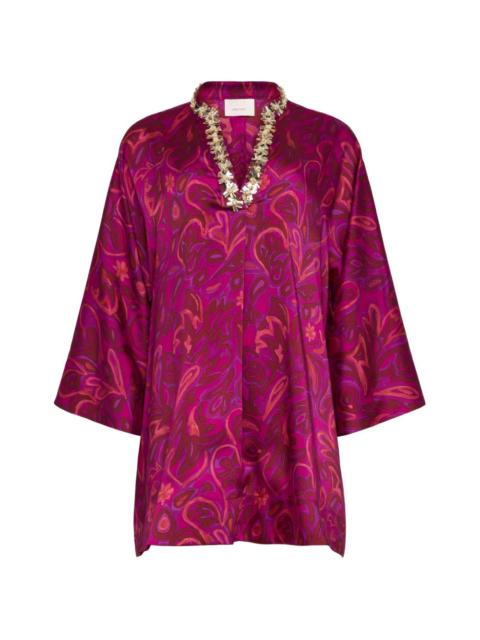 Cinq à Sept Arcia Paisley Bloom kaftan