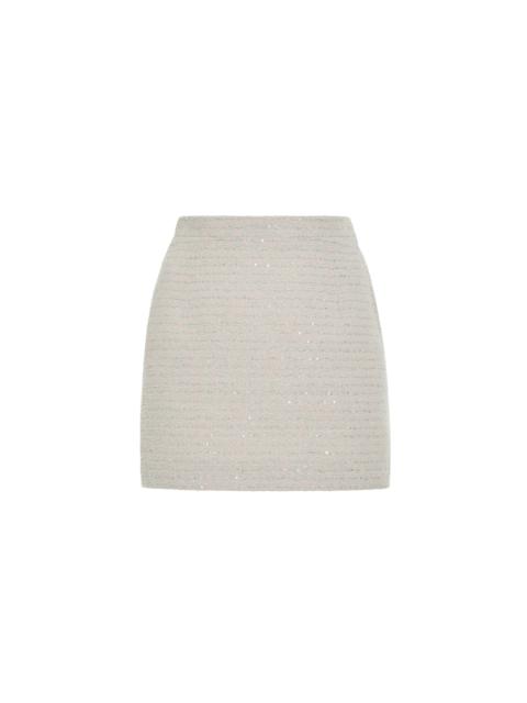 Alessandra Rich SEQUIN TWEED MINI SKIRT