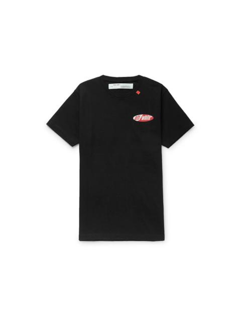 Off-White OFF-WHITE Slim Fit Split Logo Print T-Shirt Black/White/Red