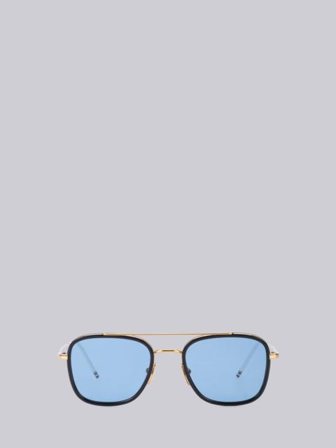 Thom Browne TB800 - Gold and White Square Sunglasses