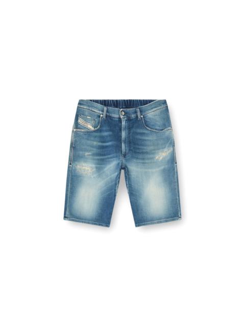 Diesel CHINO SHORTS IN JOGGJEANS WITH WORN FINISH
