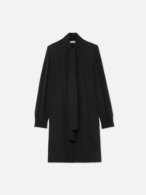 ALLSAINTS JAMIE LONG-SLEEVE SILK MIDI DRESS