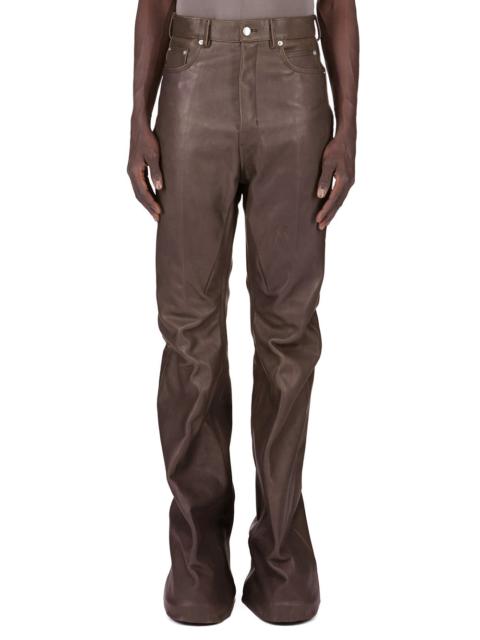 Rick Owens Gray Concordians Runway Bolans Leather Pants