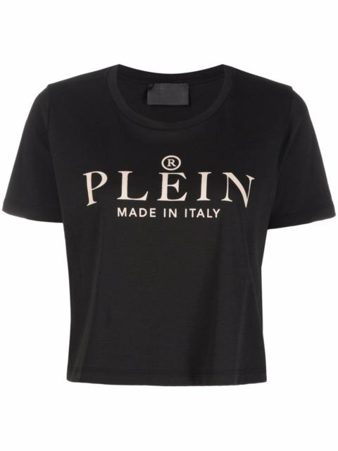 PHILIPP PLEIN Iconic Plein short-sleeve cropped T-shirt