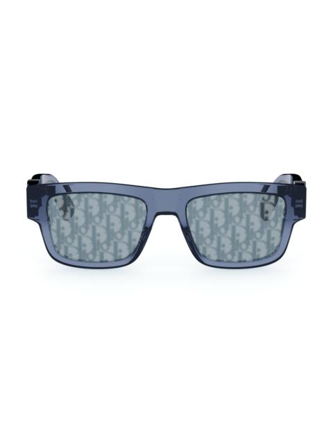 Dior Men's Dior Oblique S3I 52MM Rectangular Sunglasses - Blueandblumirror