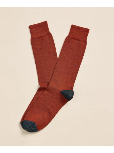 Brooks Brothers Wool-Blend Dot Socks