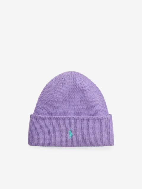 Polo Ralph Lauren embroidered-Pony wool beanie hat