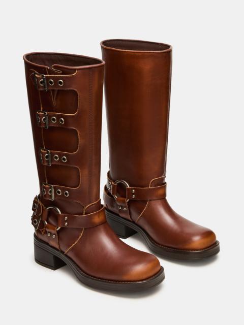 STEVE MADDEN ROCKY COGNAC DISTRESSED