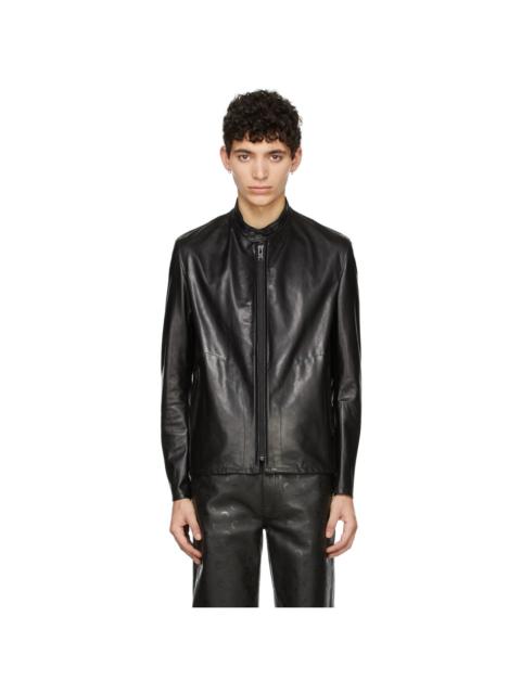 Black Mission Leather Jacket