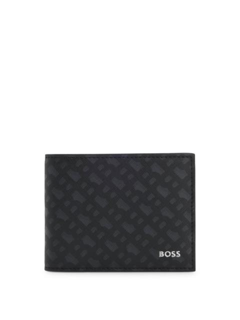 BOSS MONOGRAM WALLET WITH FOIL-EMBOSSED LOGO