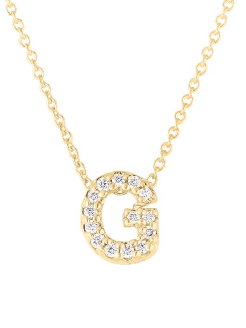 ROBERTO COIN Women's Tiny Treasures Diamond & 18K Yellow Gold Initial Necklace - Initial G