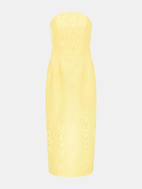 EMILIA WICKSTEAD Hailee Dress In Lemon Moire Mikado
