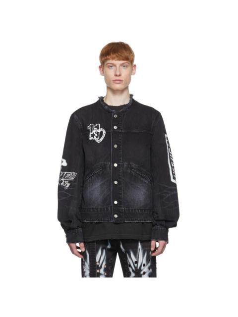 We11done Black Faded Denim Jacket