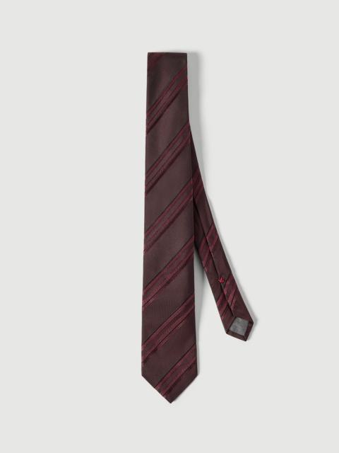 Brunello Cucinelli Textured striped silk tie