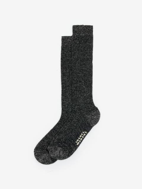 Women's Loula Logo Socks In Gunmetal