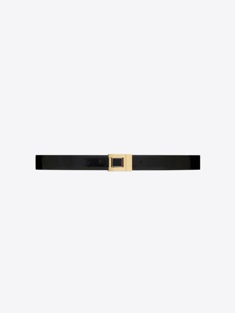 SAINT LAURENT male buckle belt in shiny leather
