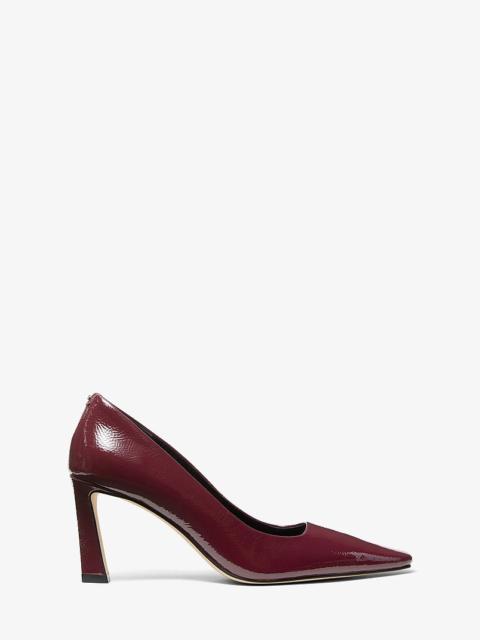 MICHAEL KORS Darrah Crackled Patent Leather Pump