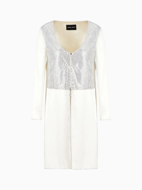 GIORGIO ARMANI Rhinestone-embroidered silk duster