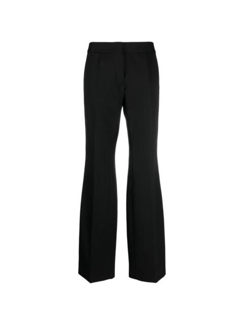 wool-cotton wide-leg trousers