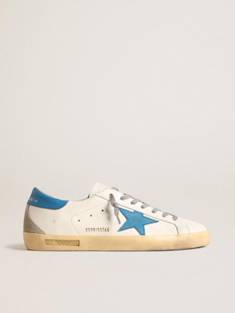 Super-Star in nappa with light blue leather star and heel tab