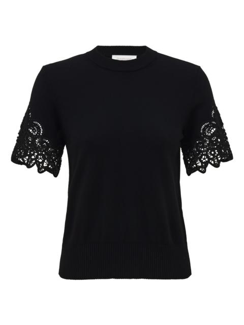 Zimmermann CLASH MERINO LACE TEE