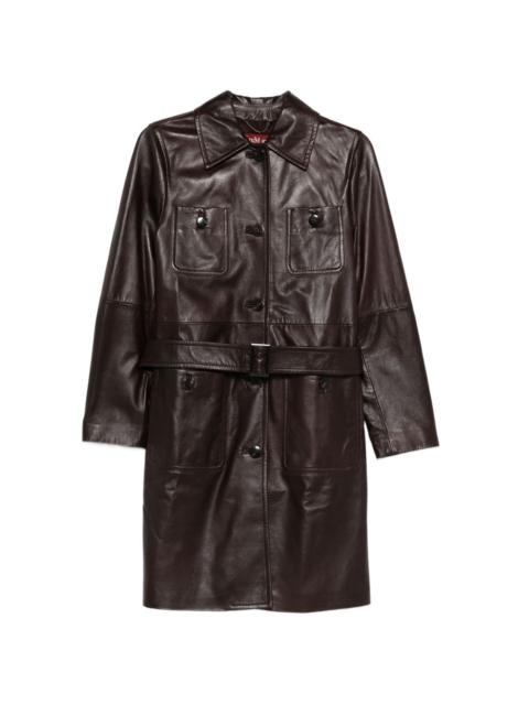 Max Mara Mstamaca buttoned belted coat