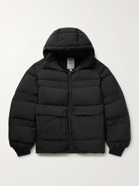 Quilted Shell Hooded Down Jacket