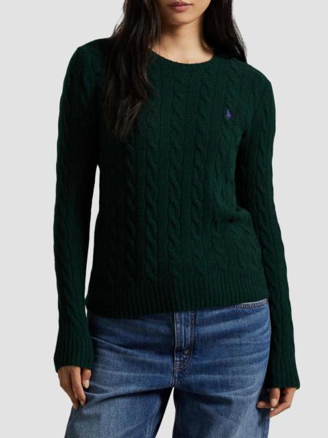 Polo Ralph Lauren Women's Cable-Knit Wool-Cashmere Crewneck Sweater - College Green