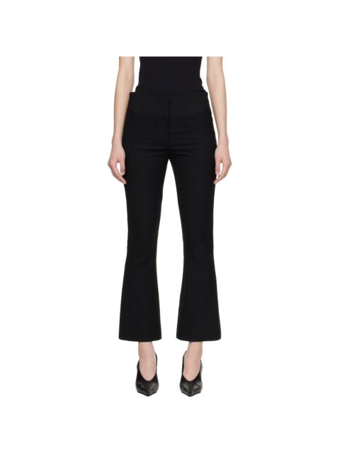 courrèges Black Heritage Cropped Bootcut Trousers