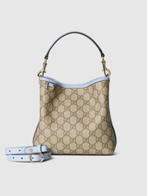 GUCCI GG Emblem small bucket bag
