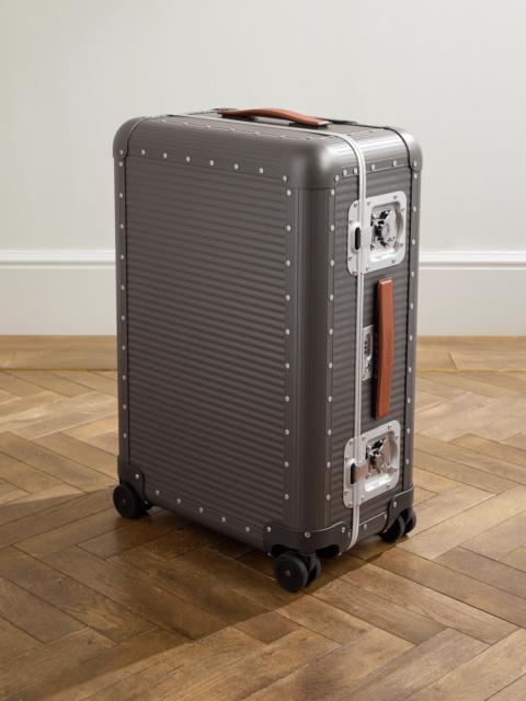 FPM Milano Bank Spinner 68cm Leather-Trimmed Aluminium Spinner Suitcase