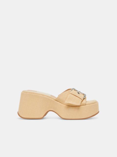 dolce vita GISEL HEELS LT NATURAL WOVEN RAFFIA