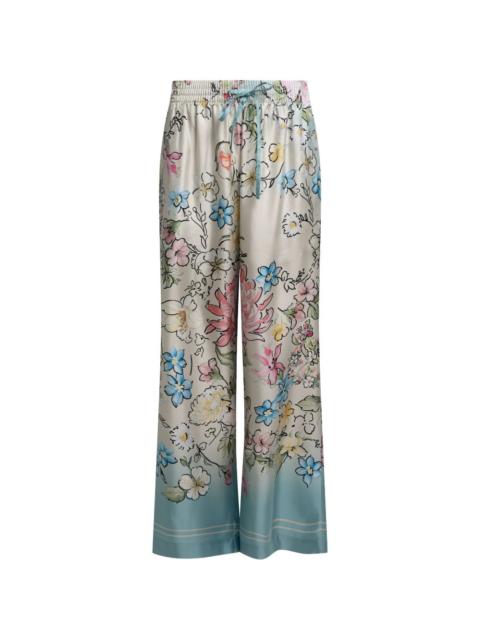ELIE SAAB floral-print palazzo pants