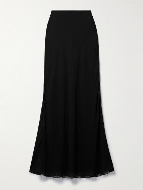 KHAITE Mauva Silk-chiffon Maxi Skirt