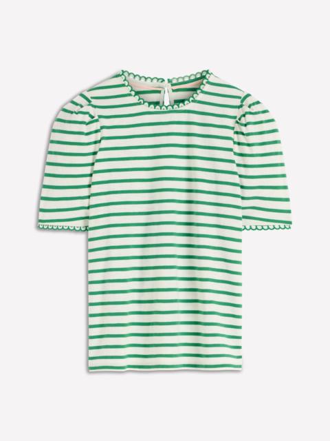 BODEN Ali Trim T-shirt-Ivory and Amazon Stripe