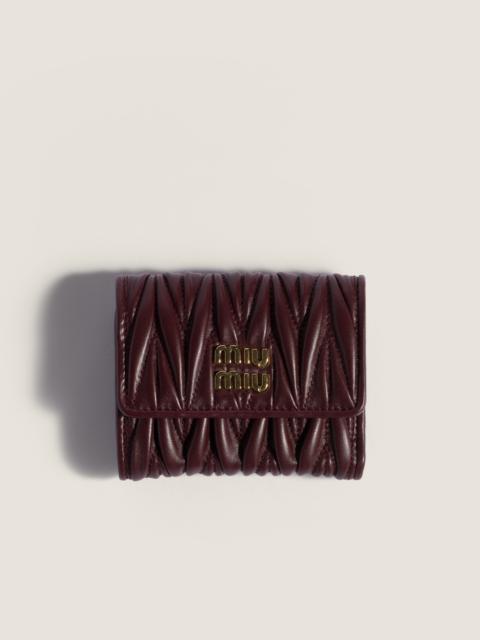 Miu Miu Matelassé nappa leather small wallet