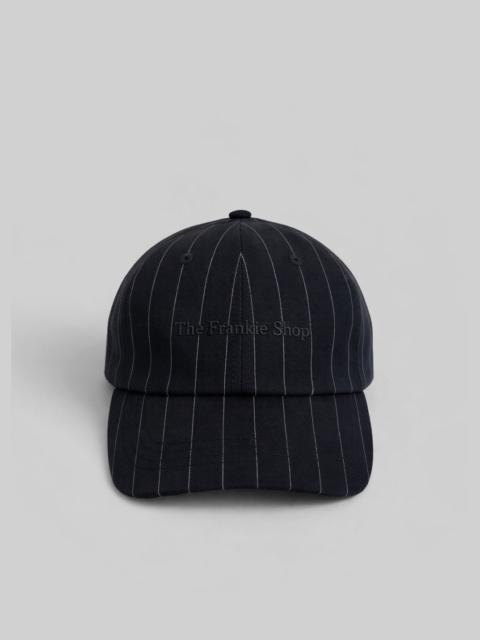The Frankie Shop Frankie Baseball Cap - Black/White Pinstripe