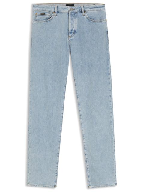BOSS BRIGHT-BLUE JEANS IN COMFORT-STRETCH DENIM