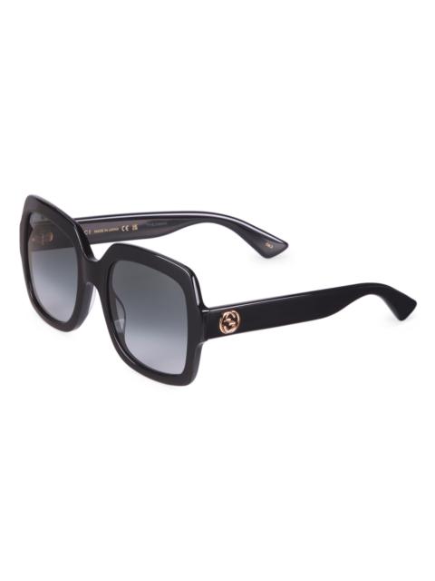 GUCCI Women's 54MM Square Sunglasses - Black
