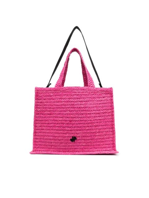 PATOU JP raffia tote bag