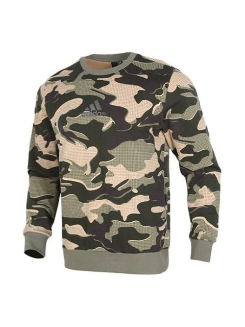 adidas adidas Mh Gfx Camo Camouflage Knit Casual Round Neck Pullover Camouflage GM4472
