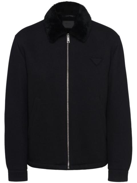 Prada Blouson shearling collar jacket